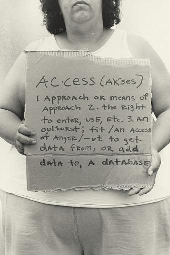 Laura Aguilar. Access + Opportunity = Success. 1993