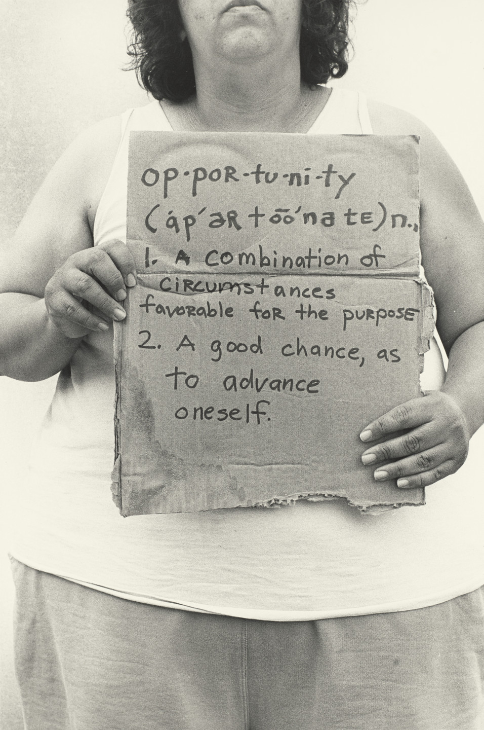 Laura Aguilar. Access + Opportunity = Success. 1993