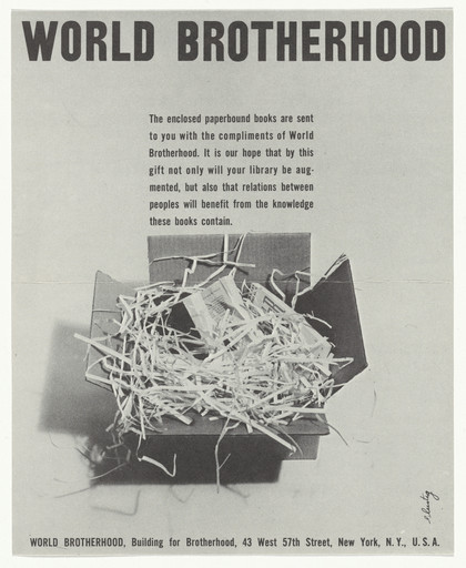 Advertising insert for World Brotherhood