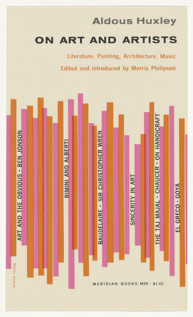 Book cover for "On Art and Artists" by Aldous Huxley