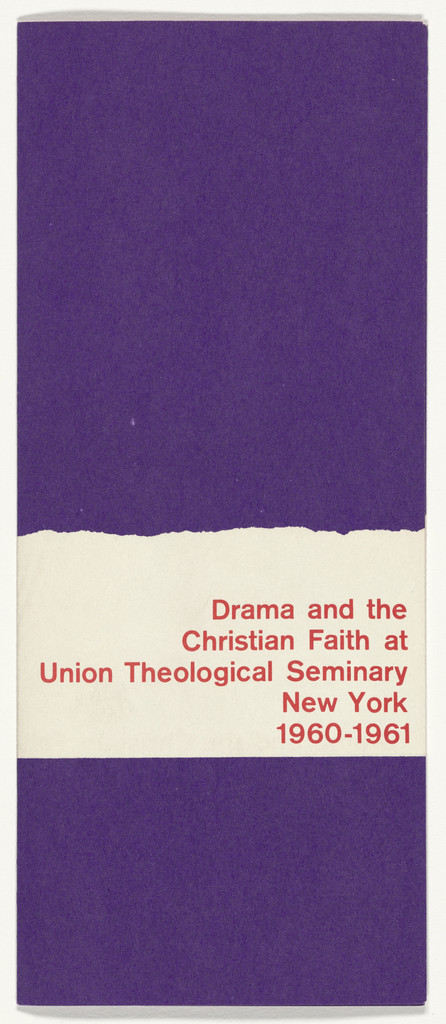 Brochure for Union Theological Seminary, New York