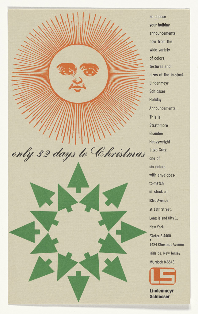 Advertising cards for Lindenmeyr Schlosser