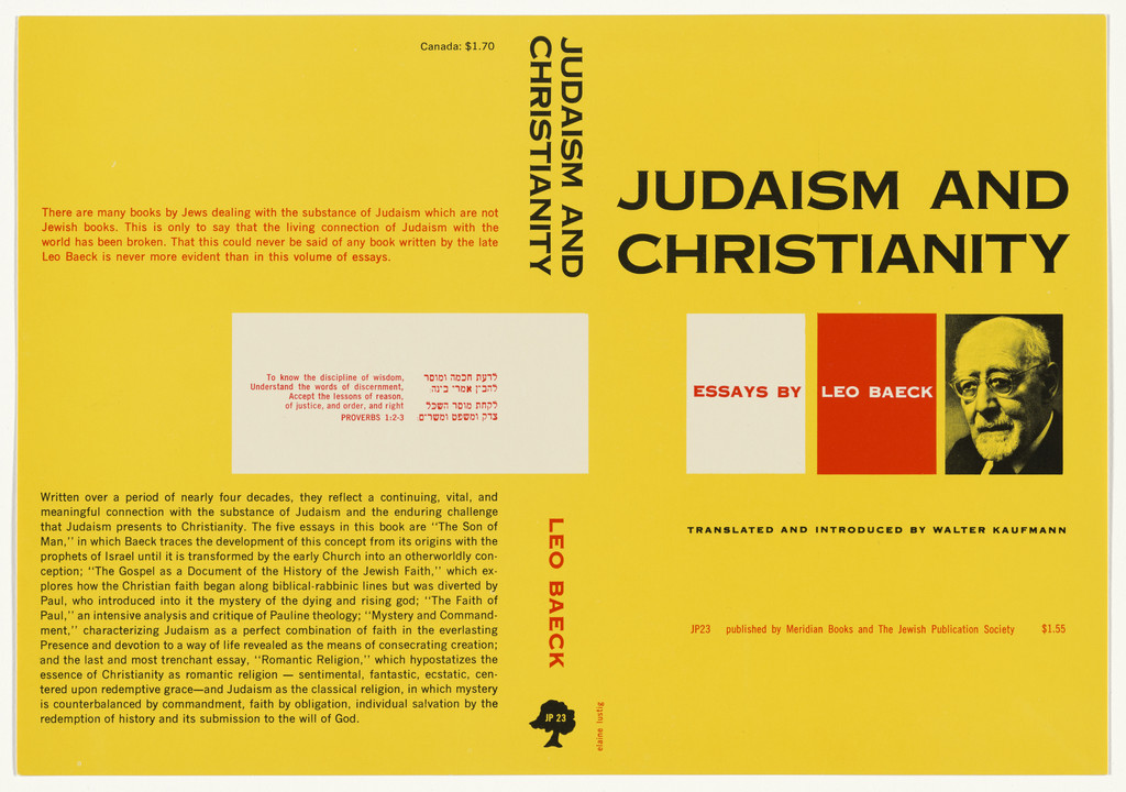 Book cover for "Judaism and Christianity" by Leo Baeck
