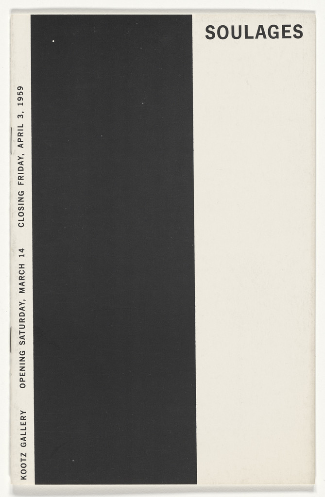 Soulages at Kootz Gallery