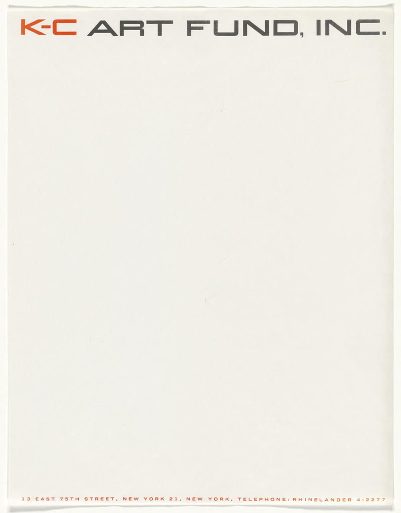K-C Art Fund, Inc. stationery