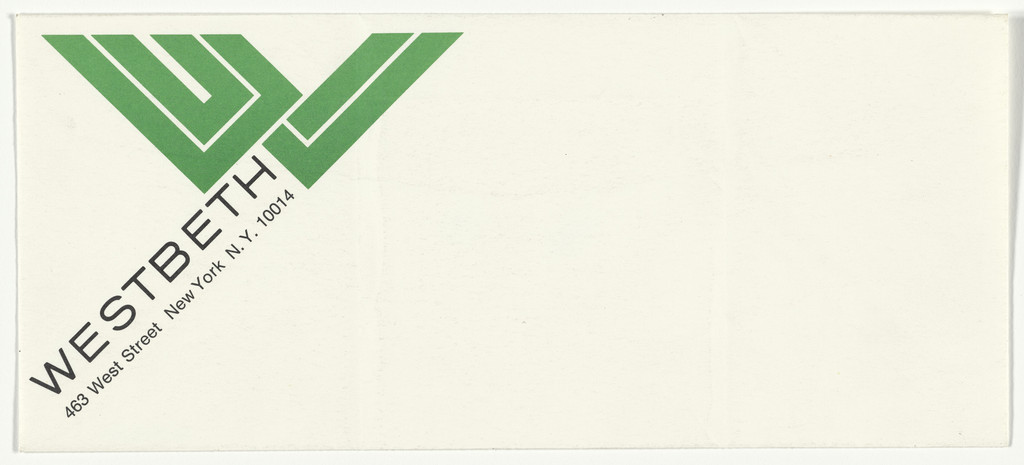 Westbeth stationery envelope