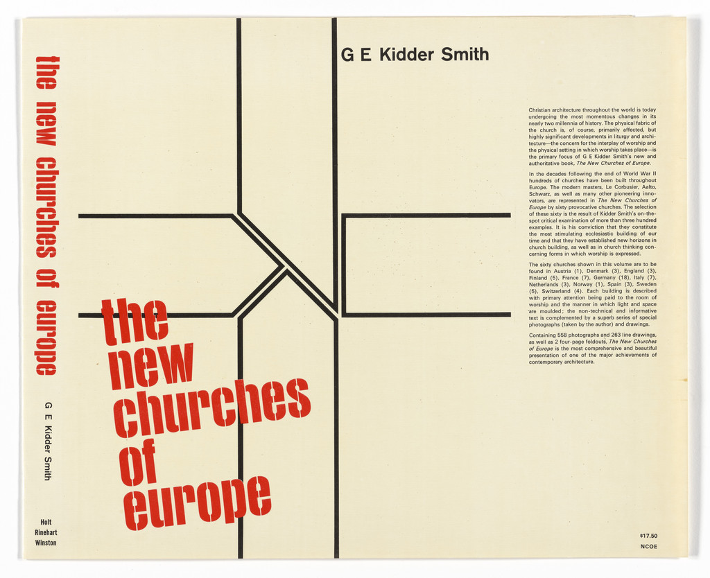 Book cover for "The New Churches of Europe" by G.E. Kidder Smith