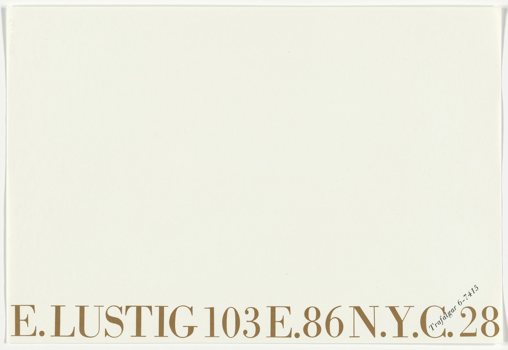 Elaine Lustig stationery