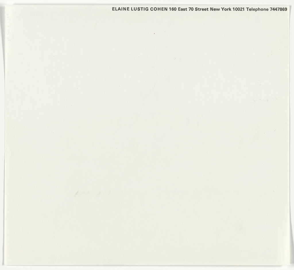 Elaine Lustig Cohen stationery