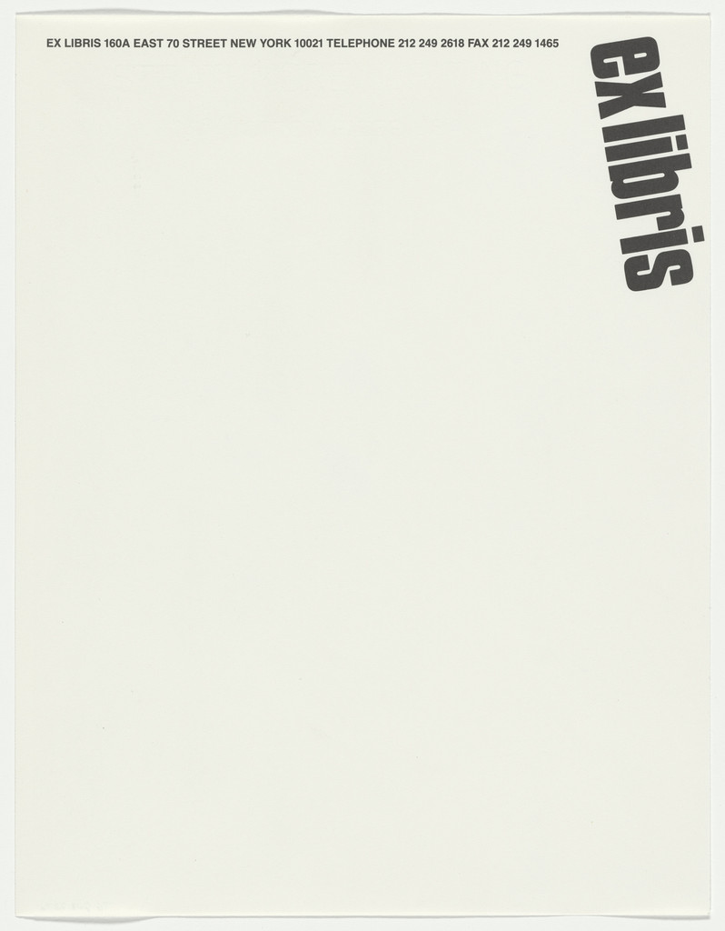 Ex Libris stationery