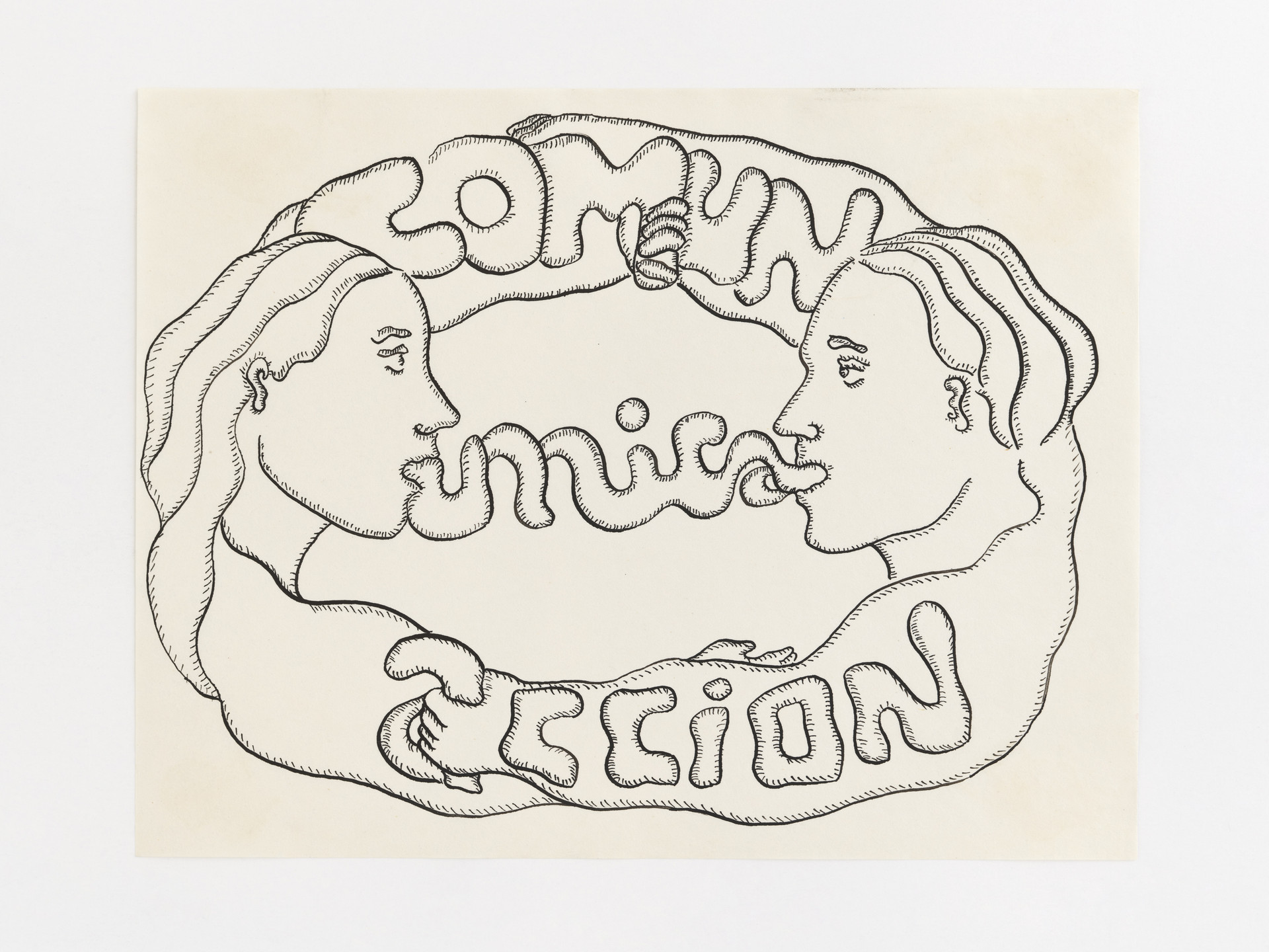 Cecilia Vicuña. Comunicación: común única acción (Communication: Common Action) from the series AMAzone Palabrarmas. 1978