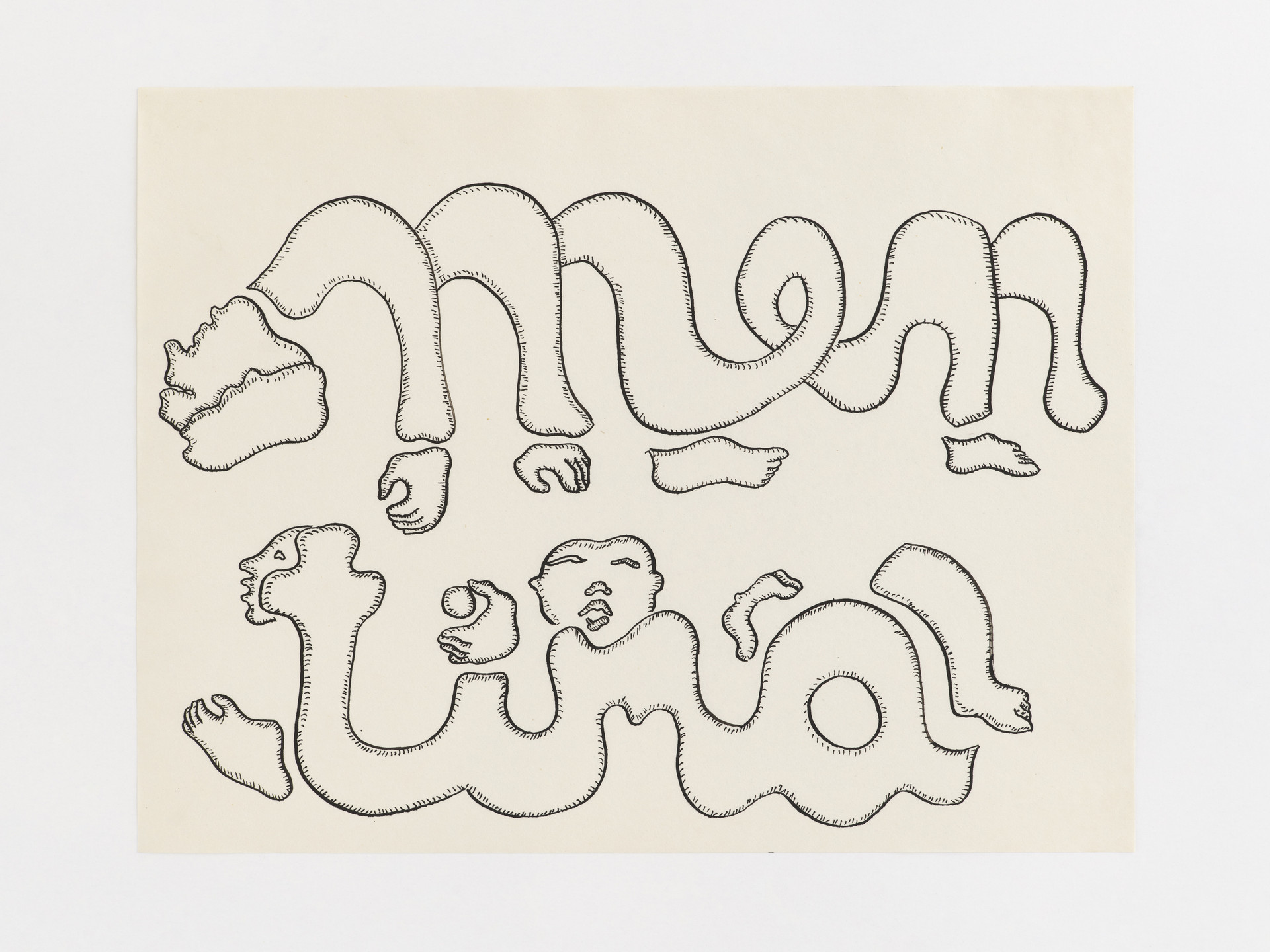 Cecilia Vicuña. Mentira: hace tira la mente (Lies Tear the Mind Apart) from the series AMAzone Palabrarmas. 1978
