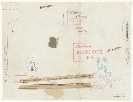 It Was a Record Day for Allied Soldiers as 34,355 Arrived Here