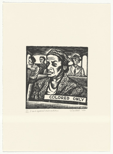 Elizabeth Catlett. I Have Special Reservations from the series The Black Woman. 1946, printed 1989