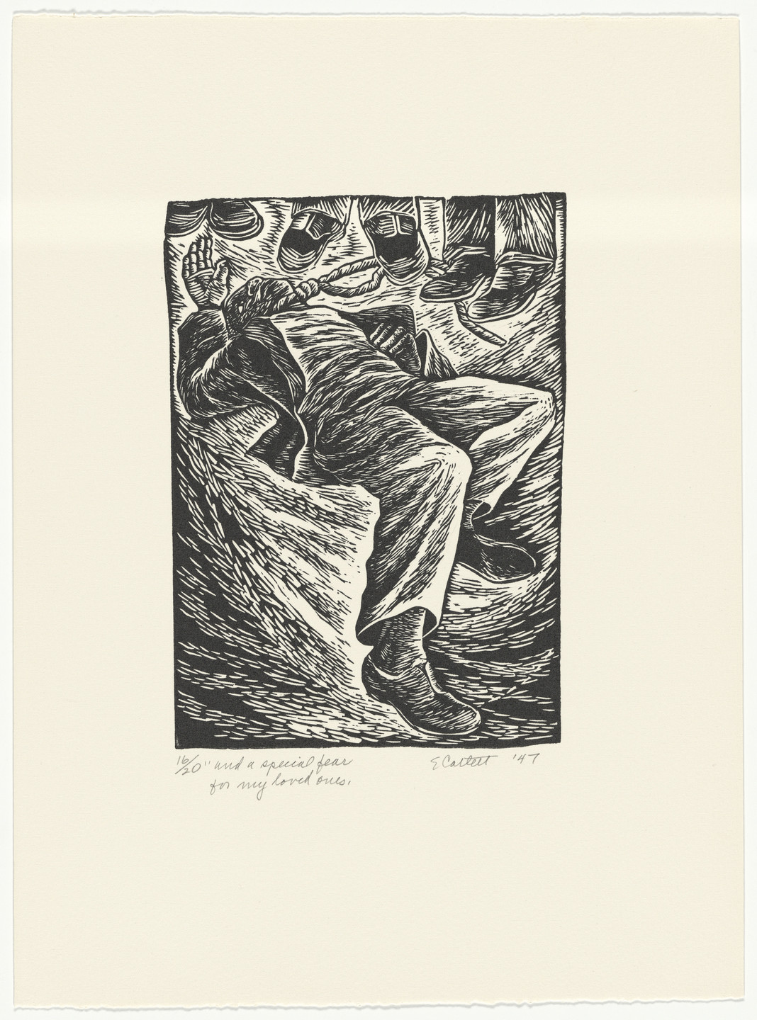 Elizabeth Catlett. And a Special Fear for My Loved Ones from the series The Black Woman. 1947, printed 1989