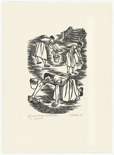 Elizabeth Catlett. I Have Always Worked Hard in America from the series The Black Woman. 1946, printed 1989