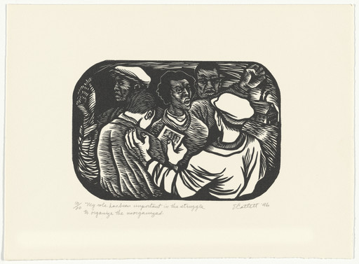 Elizabeth Catlett. My Role Has Been Important in the Struggle to Organize the Unorganized from the series The Black Woman. 1946, printed 1989