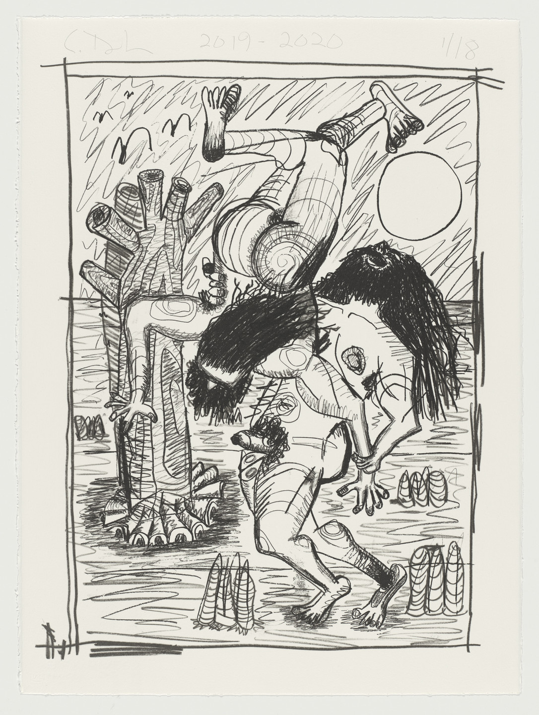 Carroll Dunham. Wrestlers B. 2019–20