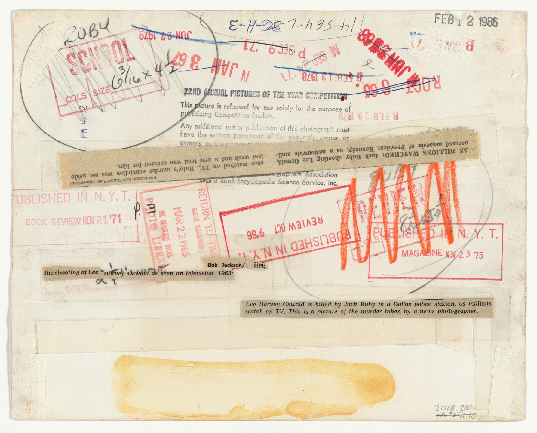 Bob Jackson. The Moment of Impact. November 24, 1963