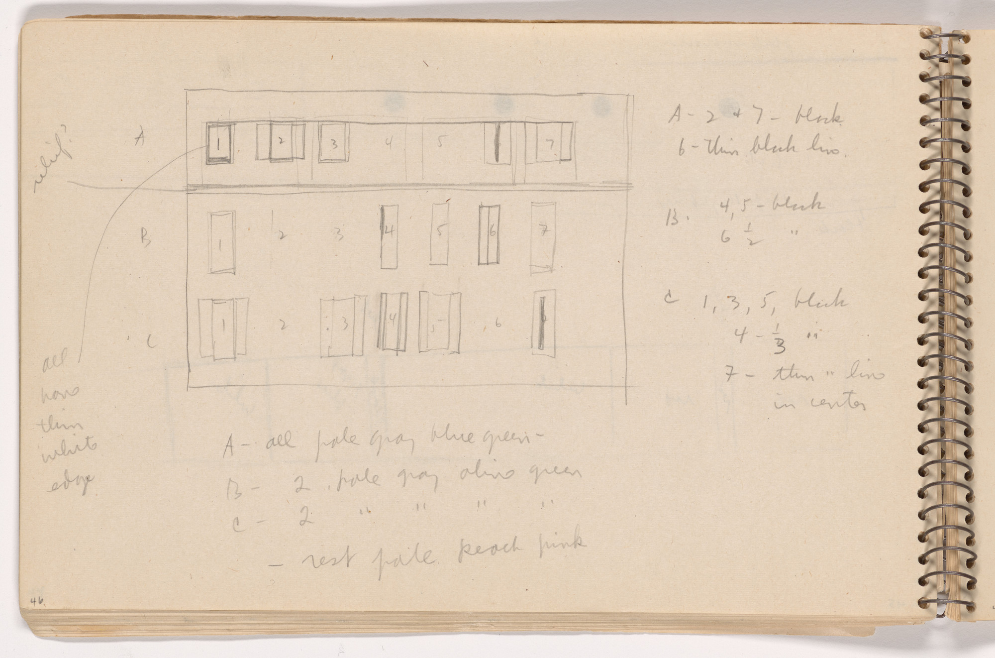 Ellsworth Kelly. Sketchbook #8, Paris. 1949