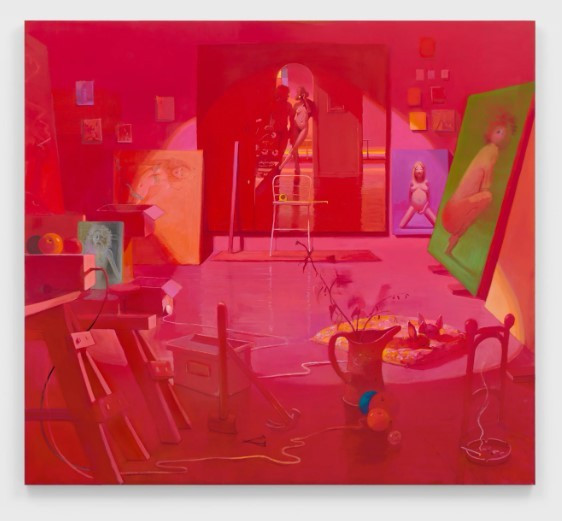 Lisa Yuskavage. Pink Studio (Rendezvous). 2021
