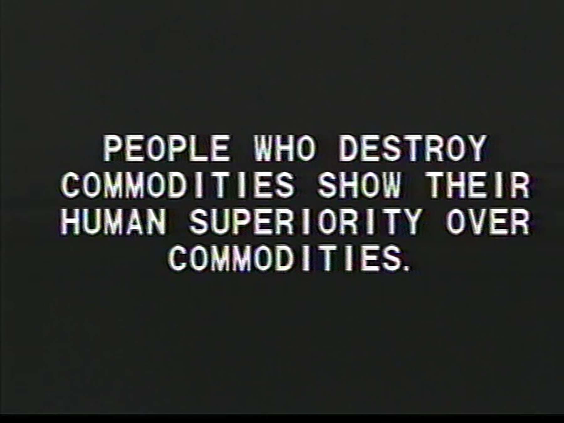 Tony Cokes. Black Celebration. 1988