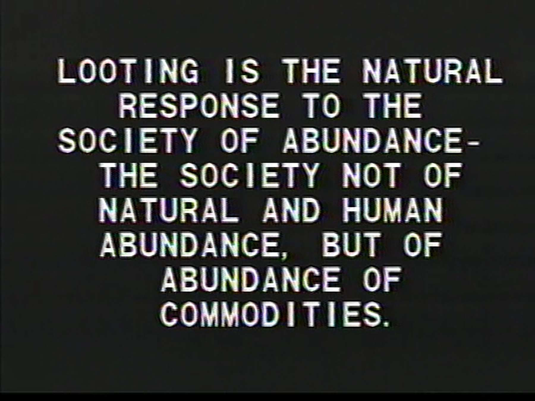 Tony Cokes. Black Celebration. 1988