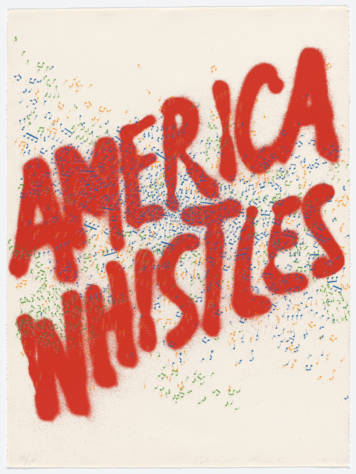 Edward Ruscha. America Whistles from America: The Third Century