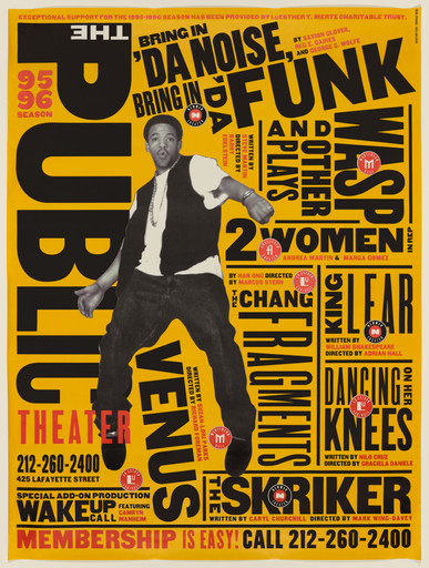 Paula Scher. The Public Theater, 95-96 Season. 1995