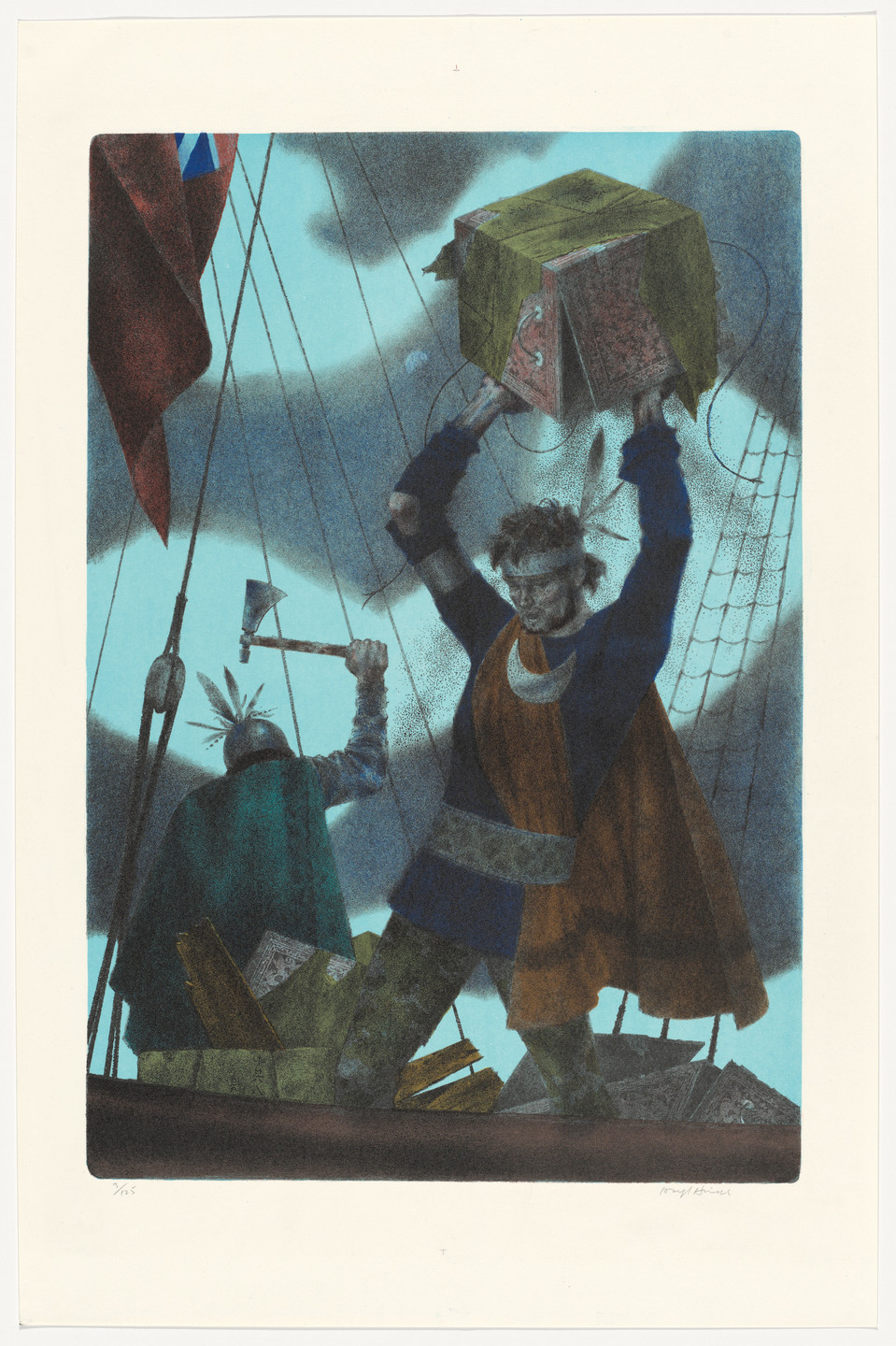 Joseph Hirsch. The Boston Tea Party from Kent Bicentennial Portfolio: Spirit of Independence. 1975