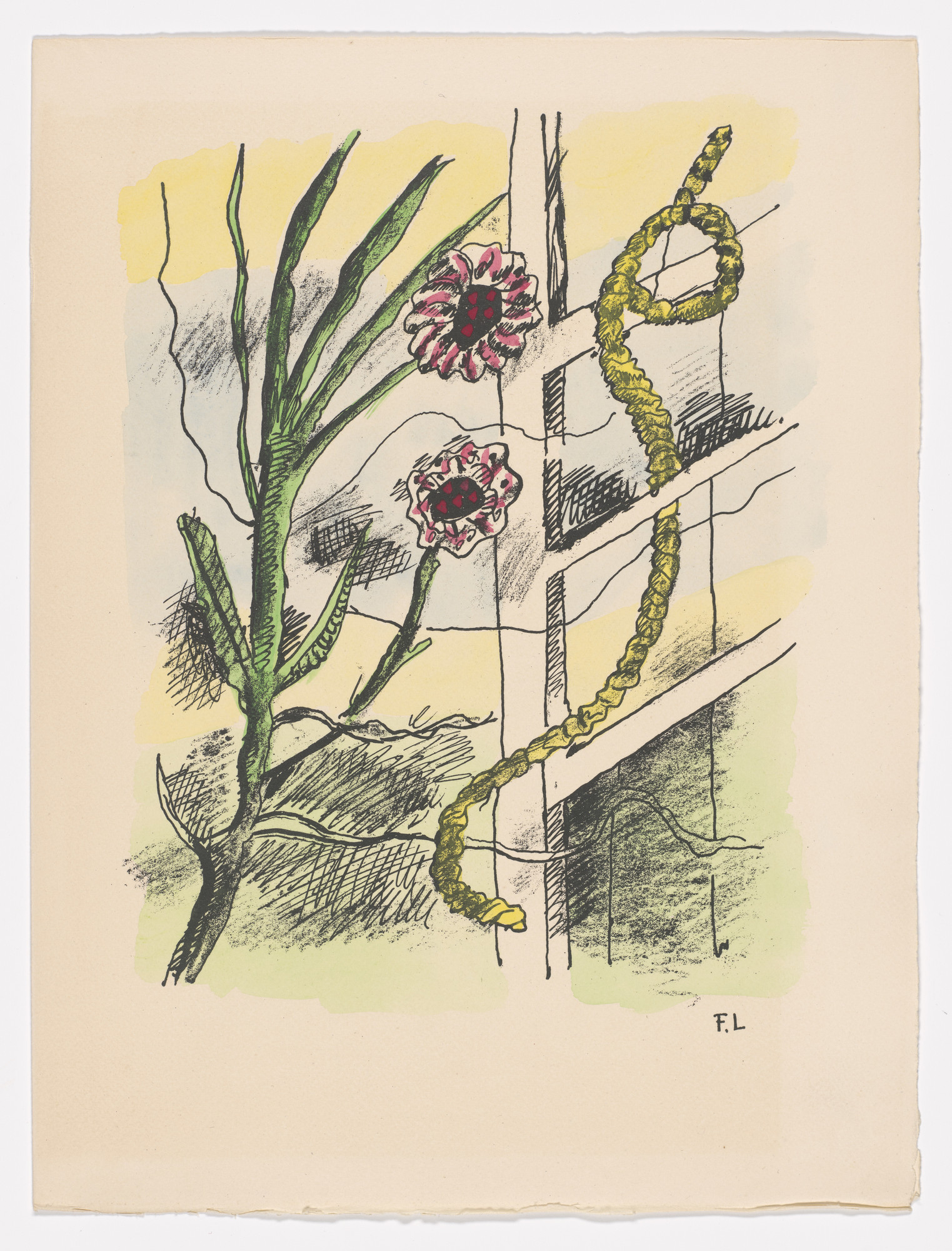 Fernand Léger. Bonne pensée du matin ( Good Thoughts of Morning ) (plate, page 19) from Les Illuminations ( The Illuminations )
