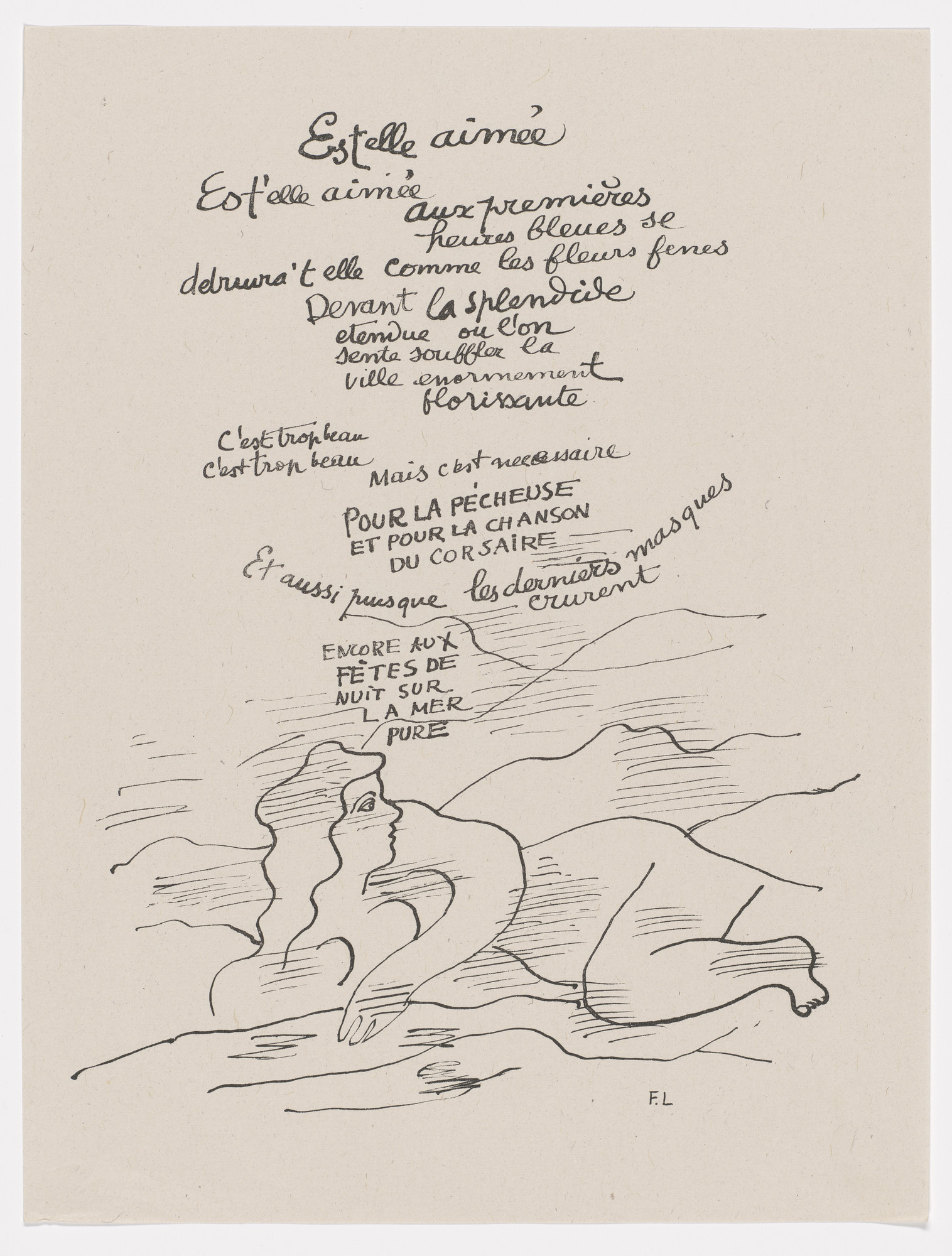 Fernand Léger. Duplicate of Est-elle aimée? ( Is She Beloved? ) (supplementary plate) from Les Illuminations ( The Illuminations )
