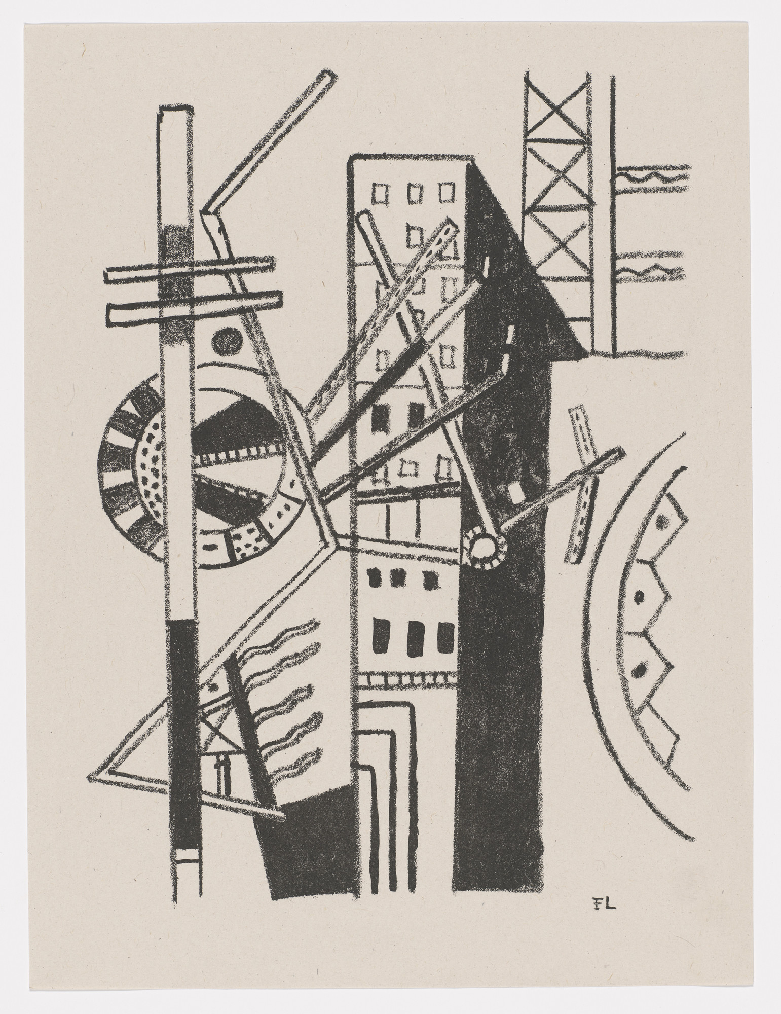Fernand Léger. Variant of Ville I ( Cities I ) (supplementary plate) from Les Illuminations ( The Illuminations )