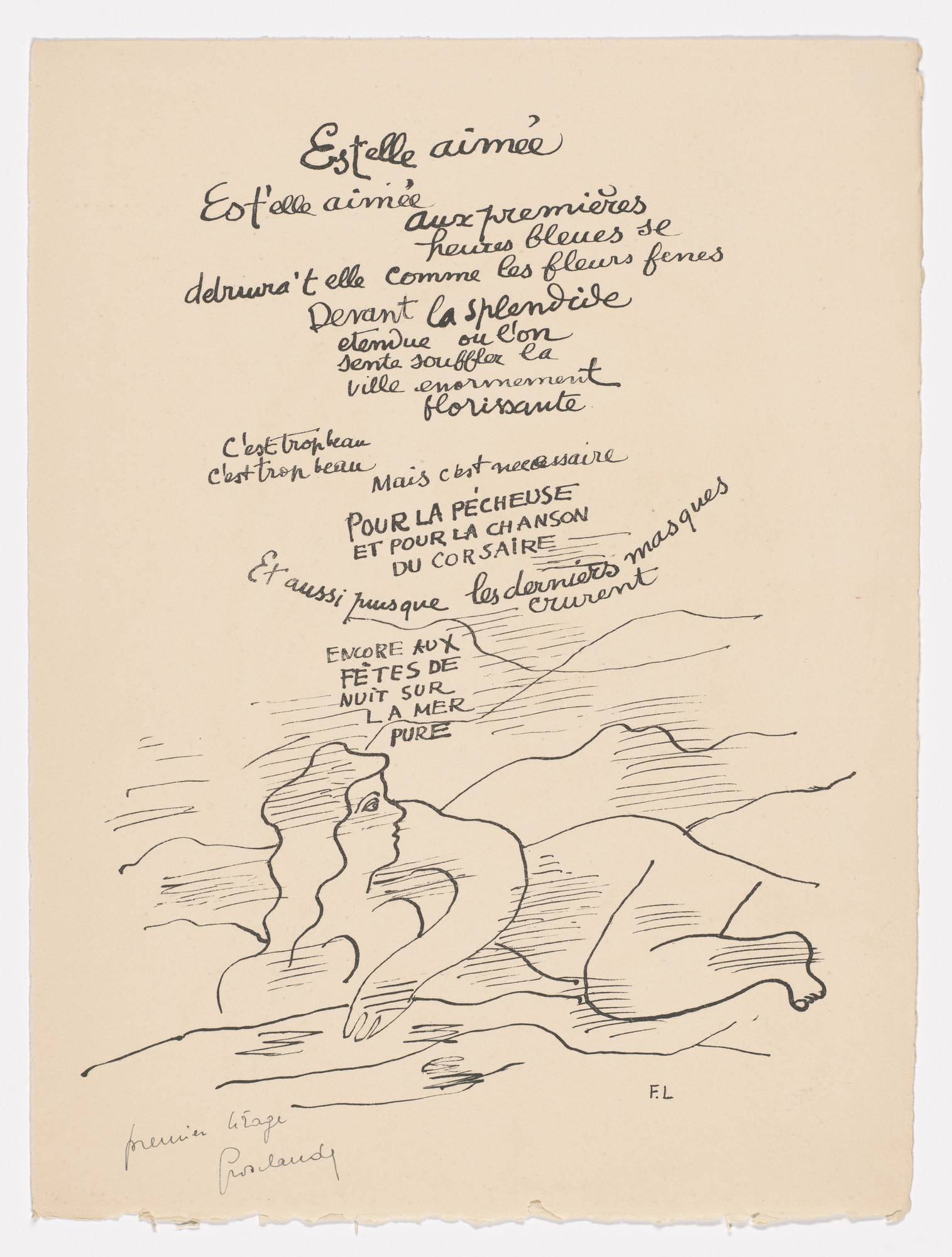 Fernand Léger. Triplicate of Est-elle aimée? ( Is She Beloved? ) (supplementary plate) from Les Illuminations ( The Illuminations )