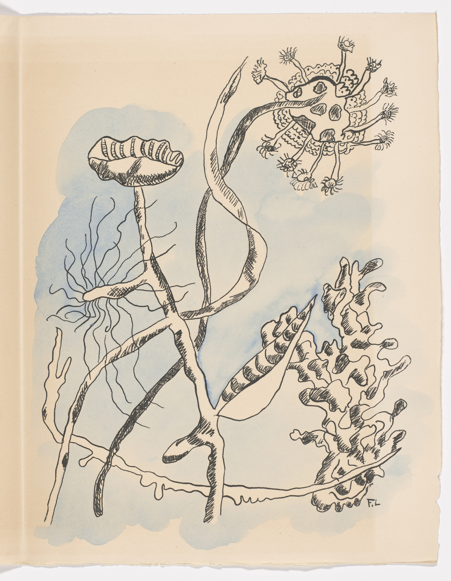 Fernand Léger. Patience—Bannières de Mai ( Patience—Banners of May ) (plate, page 37) from Les Illuminations ( The Illuminations )