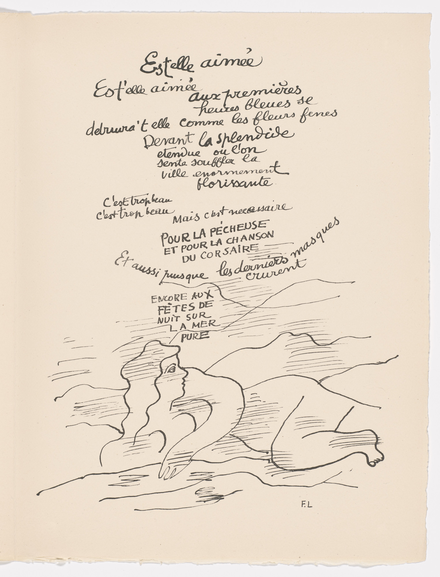 Fernand Léger. Est-elle aimée? ( Is She Beloved? ) (plate, page 45) from Les Illuminations ( The Illuminations )
