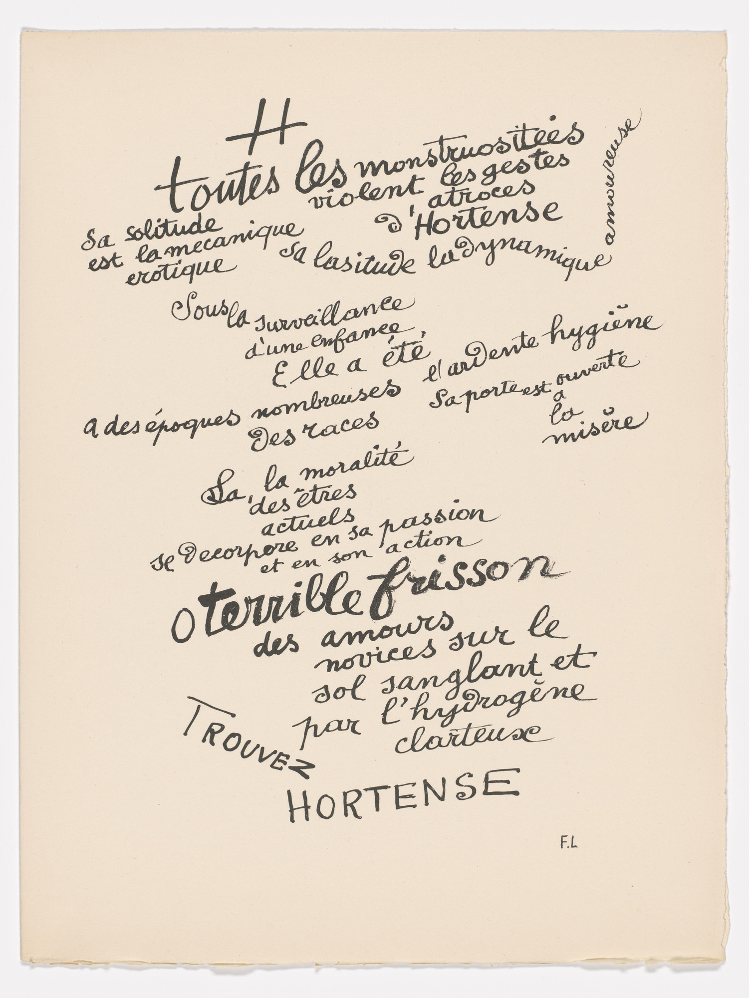 Fernand Léger. H (plate, page 73) from Les Illuminations ( The Illuminations )