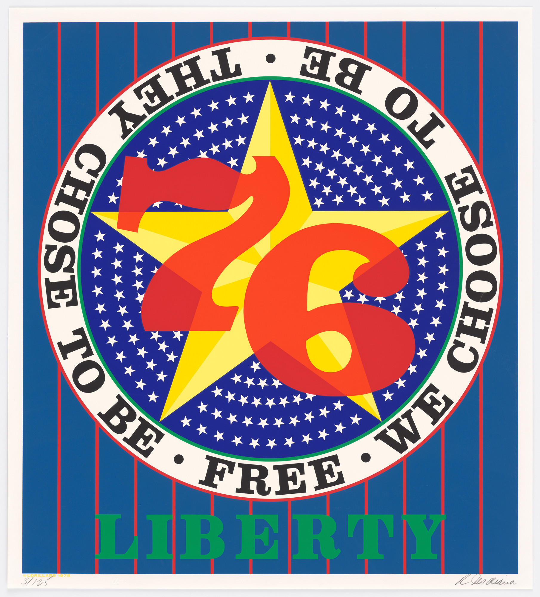 Robert Indiana. Liberty '76 from Kent Bicentennial Portfolio: Spirit of Independence