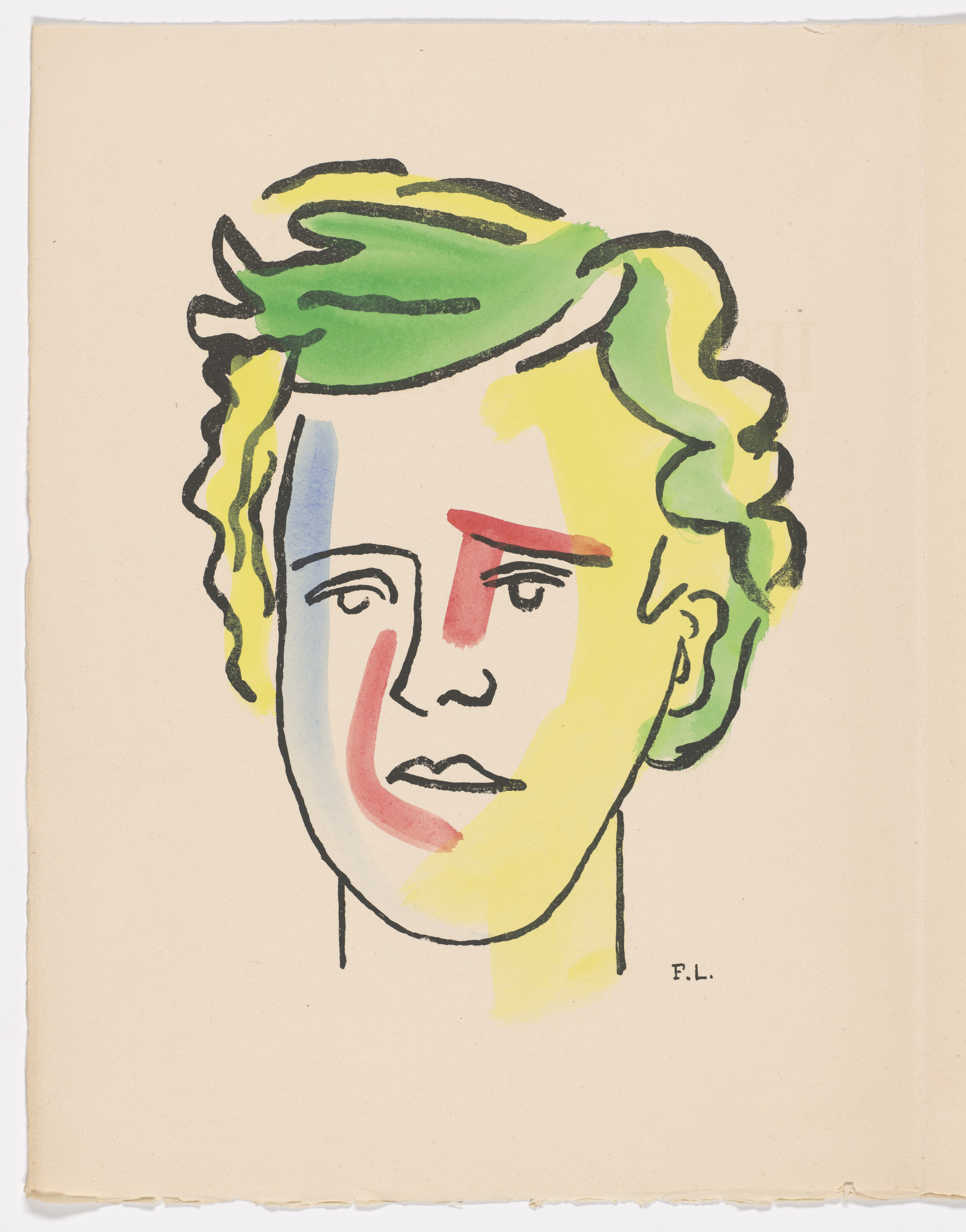 Fernand Léger. Portrait of Rimbaud (frontispiece) from Les Illuminations ( The Illuminations )
