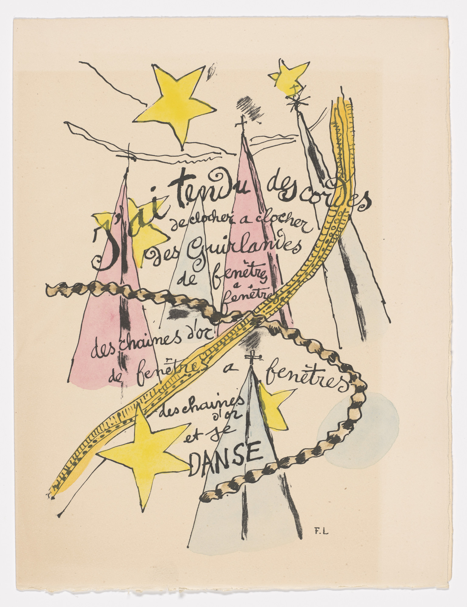 Fernand Léger. Phrases (plate, page 83) from Les Illuminations ( The Illuminations )