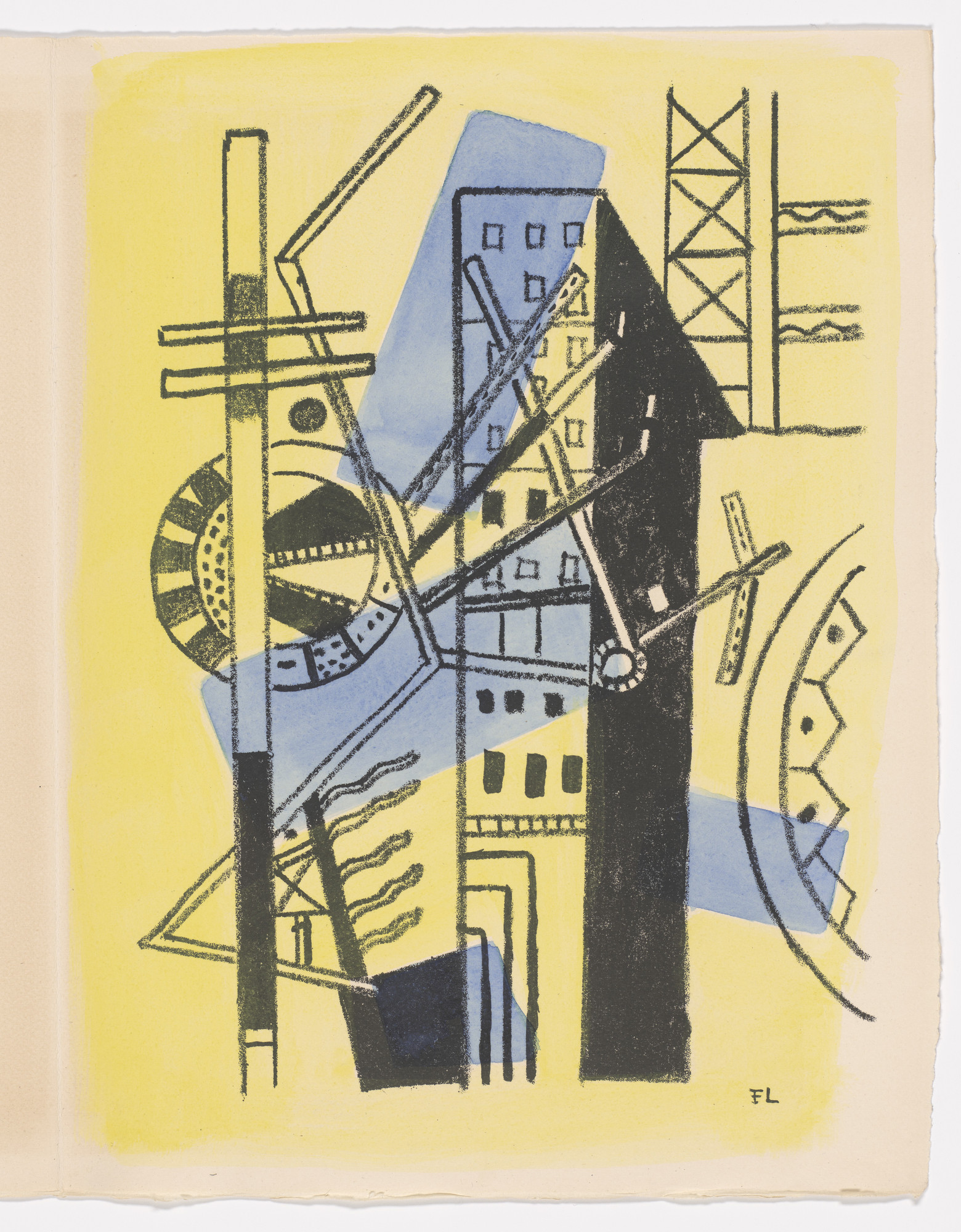 Fernand Léger. Villes I ( Cities I ) (plate, page 93) from Les Illuminations ( The Illuminations )