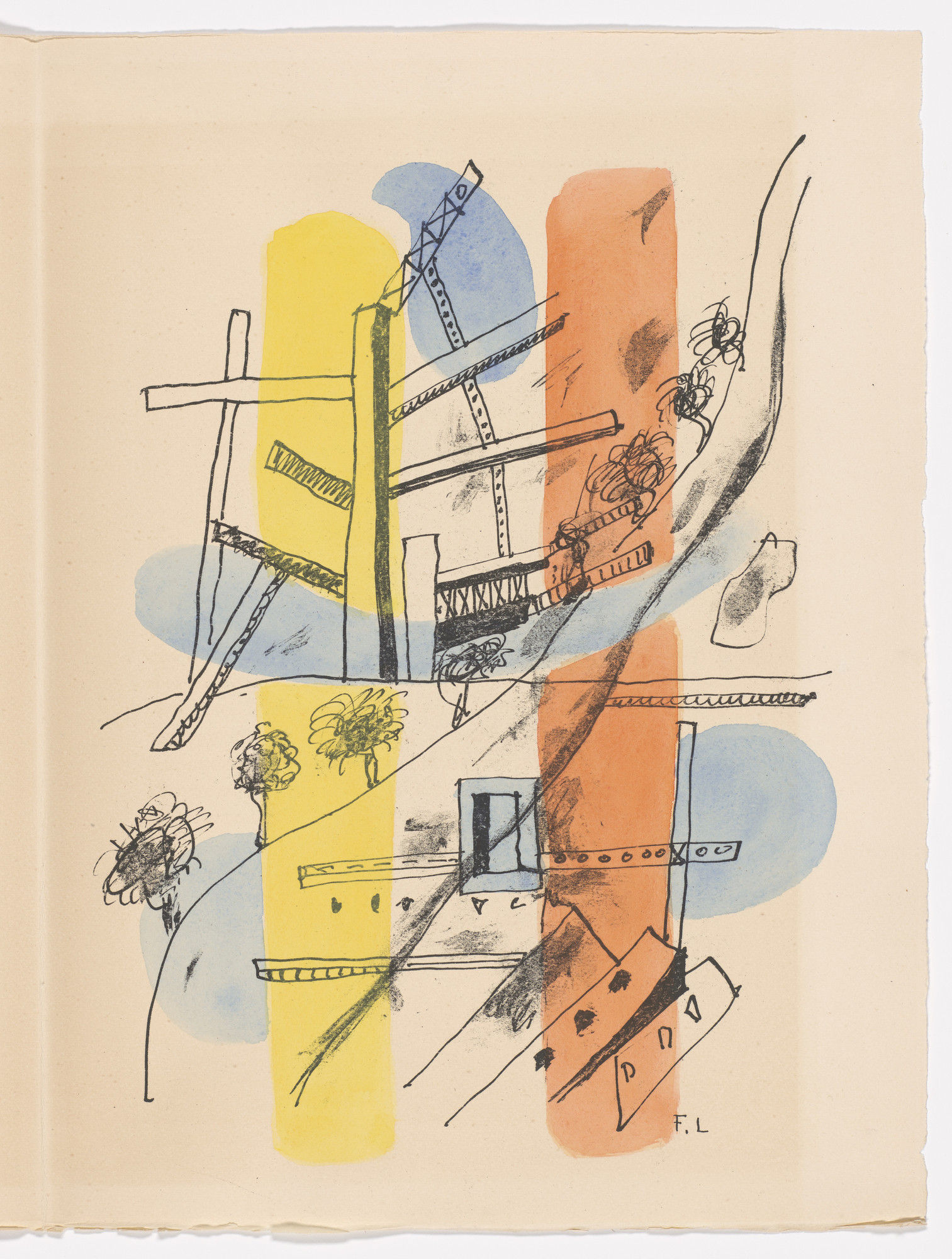 Fernand Léger. Métropolitan ( Metropolitan ) (plate, page 103) from Les Illuminations ( The Illuminations )