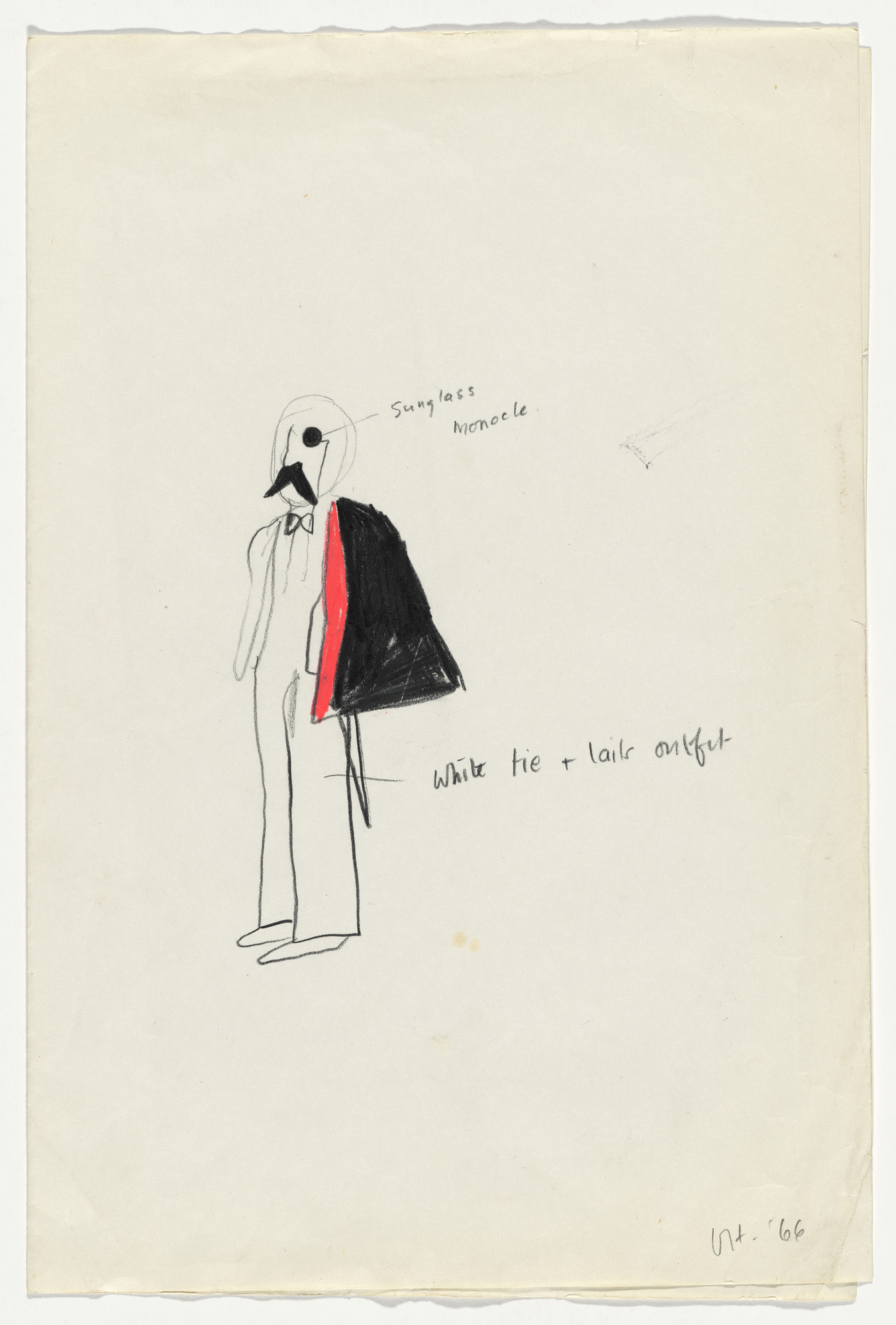 David Hockney. 2nd Noble, Grand Duke of Posen?, design for Ubu Roi