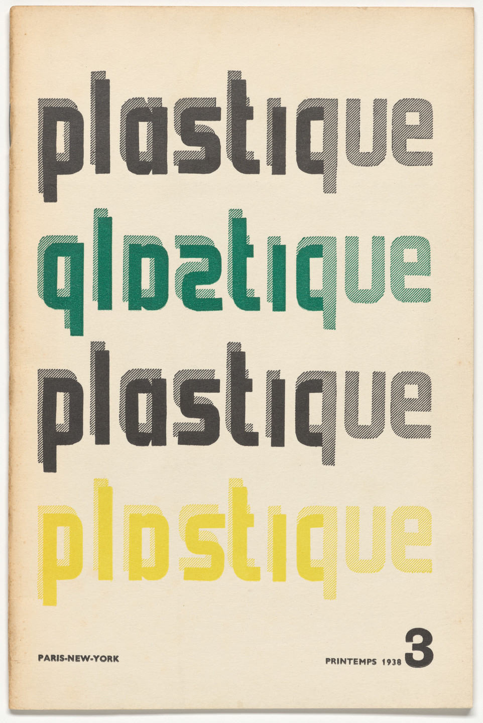 Various Artists, Sophie Taeuber-Arp, Jean (Hans) Arp, César Domela-Nieuwenhuis, George L. K. Morris. Plastique, no. 3. 1938