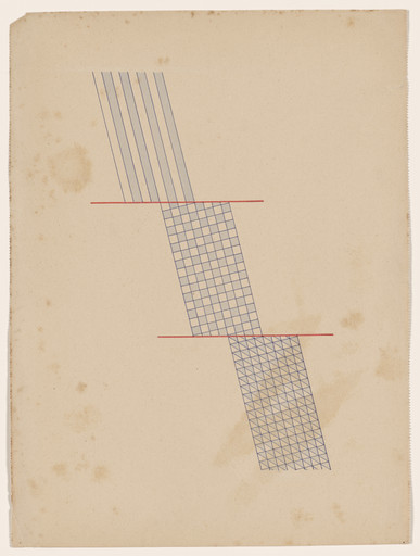Arieh Sharon. Drawing from Paul Klee's Bauhaus preliminary course. c. 1929