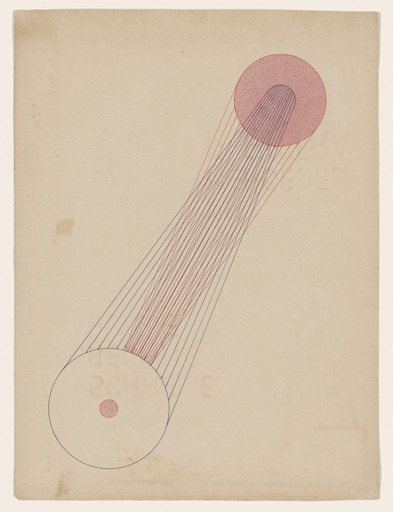 Arieh Sharon. Drawing from Paul Klee's Bauhaus preliminary course. c. 1929