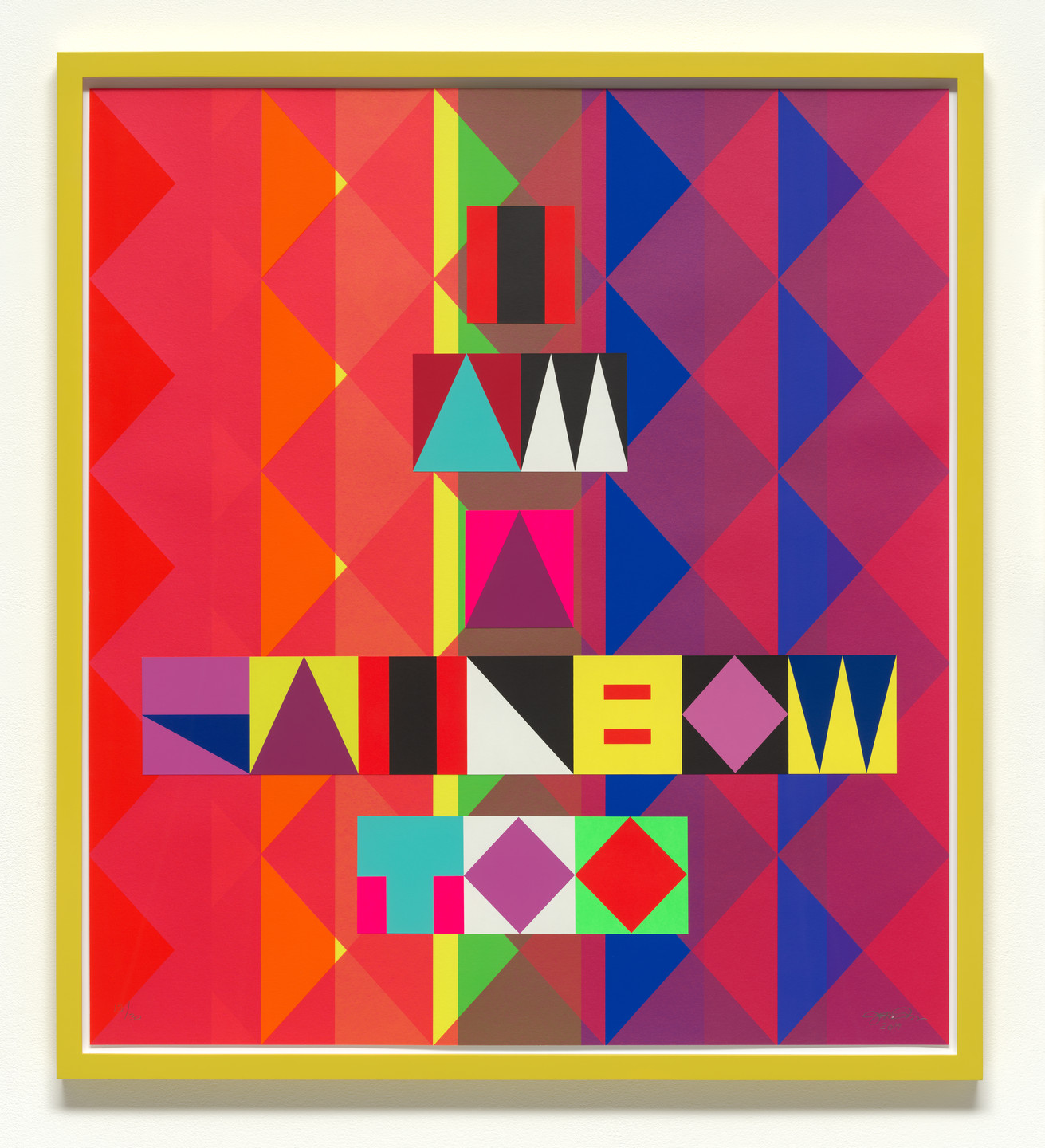 Jeffrey Gibson. I AM A RAINBOW TOO. 2019
