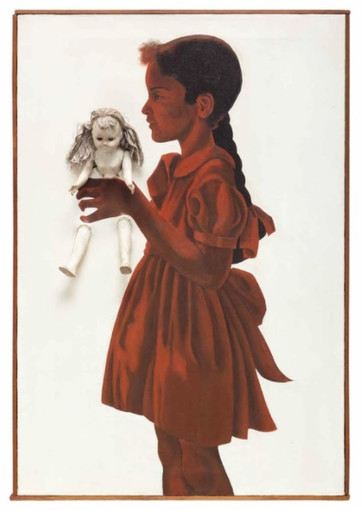 Adrian Piper. Self-Portrait at Age 5 with Doll. 1966