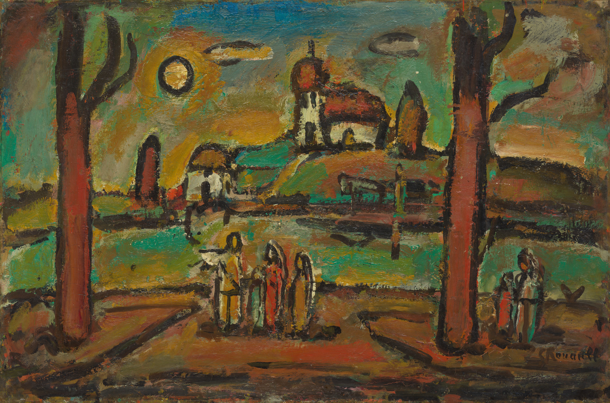 Georges Rouault. Biblical Landscape with Two Trees. 1952