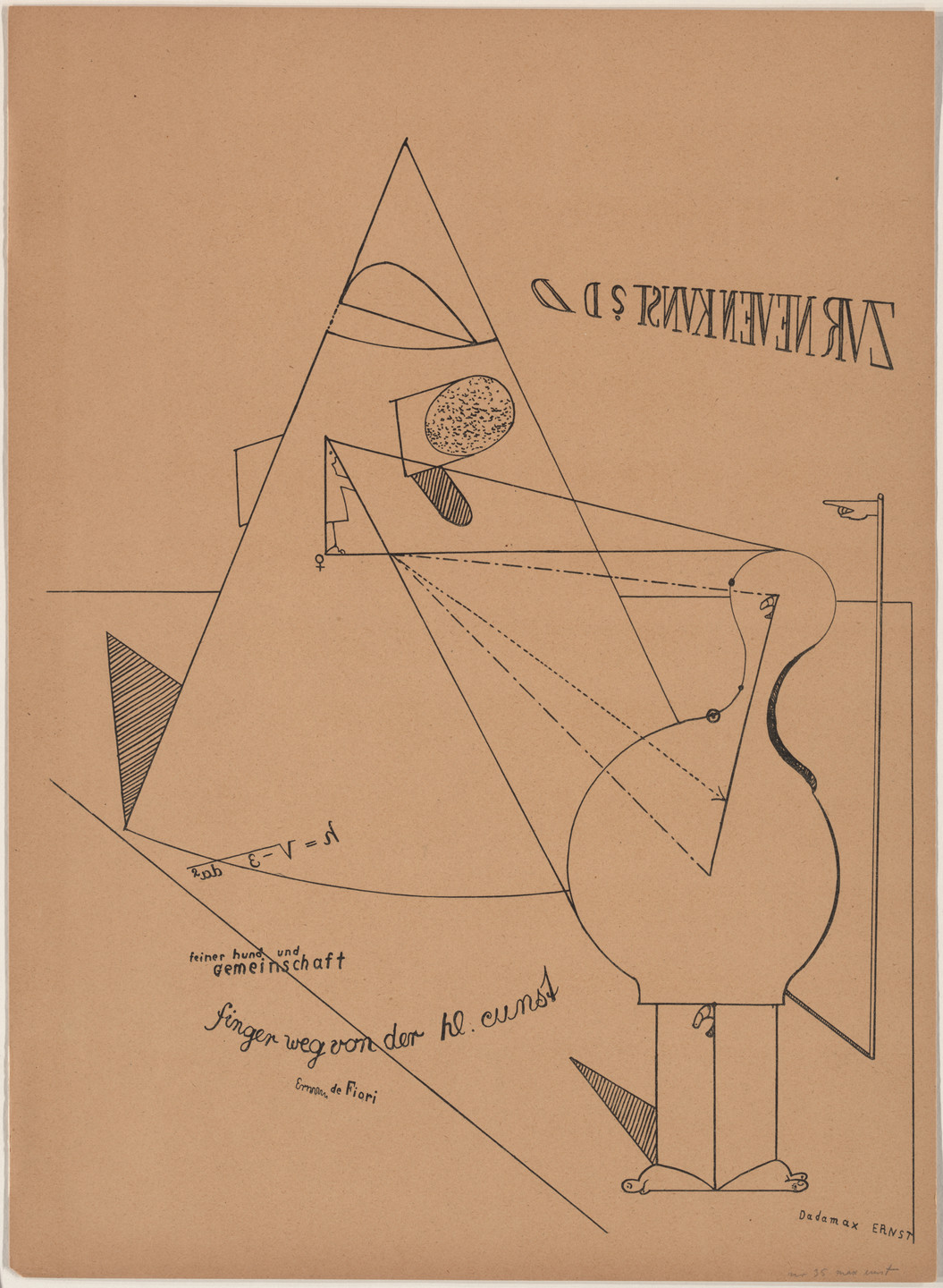 Max Ernst. Plate VII from Let There Be Fashion, Down With Art (Fiat modes pereat ars). 1920